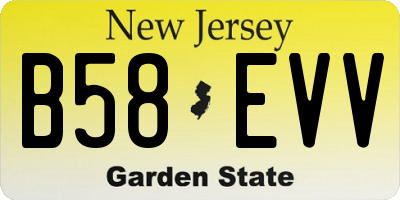 NJ license plate B58EVV