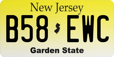 NJ license plate B58EWC