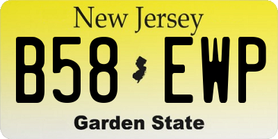 NJ license plate B58EWP