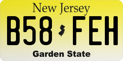 NJ license plate B58FEH