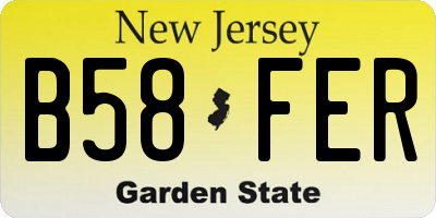 NJ license plate B58FER