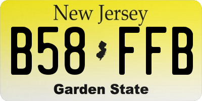 NJ license plate B58FFB