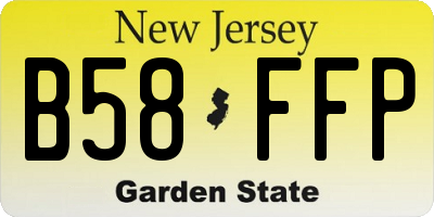 NJ license plate B58FFP