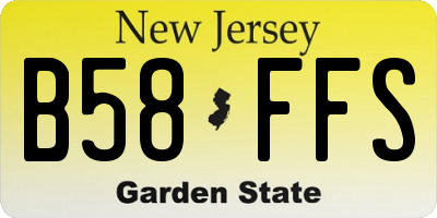 NJ license plate B58FFS