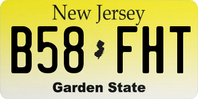 NJ license plate B58FHT