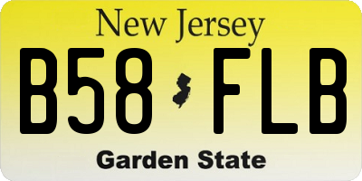 NJ license plate B58FLB