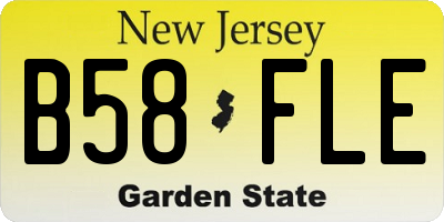 NJ license plate B58FLE