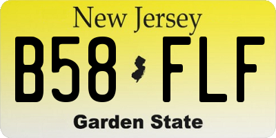 NJ license plate B58FLF