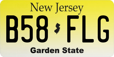 NJ license plate B58FLG