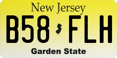 NJ license plate B58FLH