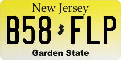 NJ license plate B58FLP