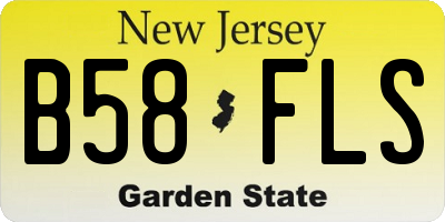 NJ license plate B58FLS