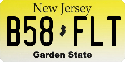 NJ license plate B58FLT