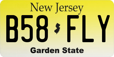 NJ license plate B58FLY