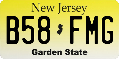 NJ license plate B58FMG