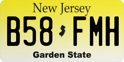 NJ license plate B58FMH