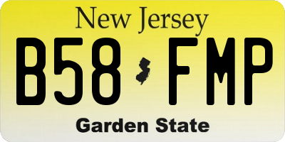 NJ license plate B58FMP