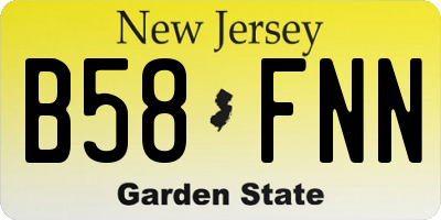 NJ license plate B58FNN