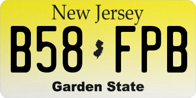 NJ license plate B58FPB