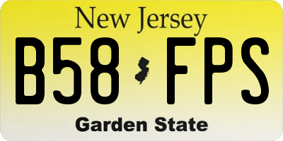 NJ license plate B58FPS