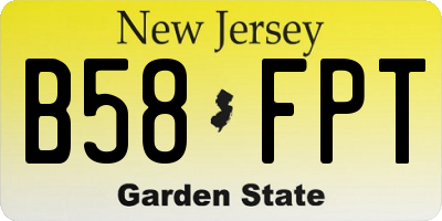 NJ license plate B58FPT