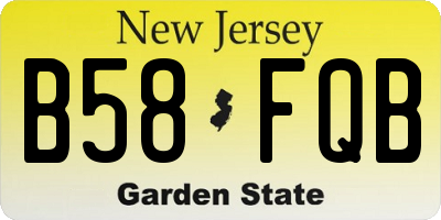 NJ license plate B58FQB