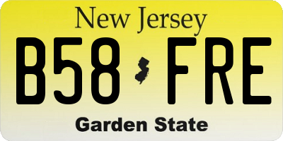 NJ license plate B58FRE