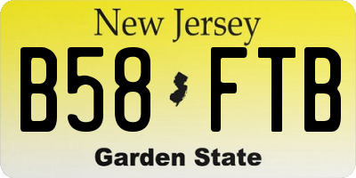 NJ license plate B58FTB