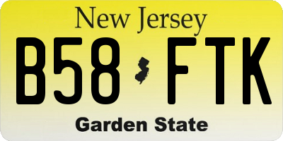 NJ license plate B58FTK