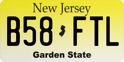 NJ license plate B58FTL