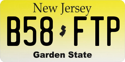 NJ license plate B58FTP