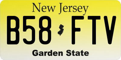 NJ license plate B58FTV