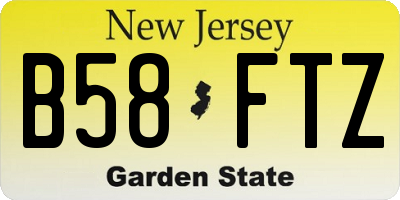 NJ license plate B58FTZ