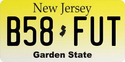NJ license plate B58FUT
