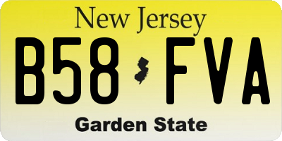 NJ license plate B58FVA