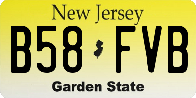 NJ license plate B58FVB