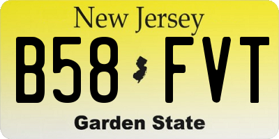 NJ license plate B58FVT