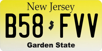 NJ license plate B58FVV