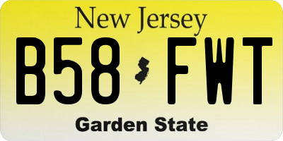 NJ license plate B58FWT