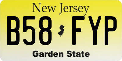 NJ license plate B58FYP