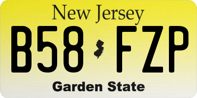 NJ license plate B58FZP