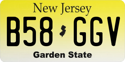 NJ license plate B58GGV