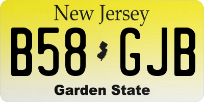 NJ license plate B58GJB