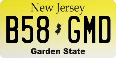 NJ license plate B58GMD