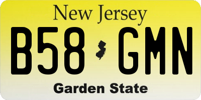 NJ license plate B58GMN