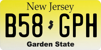 NJ license plate B58GPH