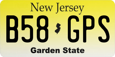 NJ license plate B58GPS