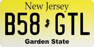 NJ license plate B58GTL