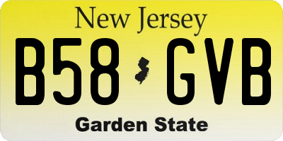 NJ license plate B58GVB