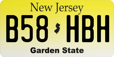 NJ license plate B58HBH